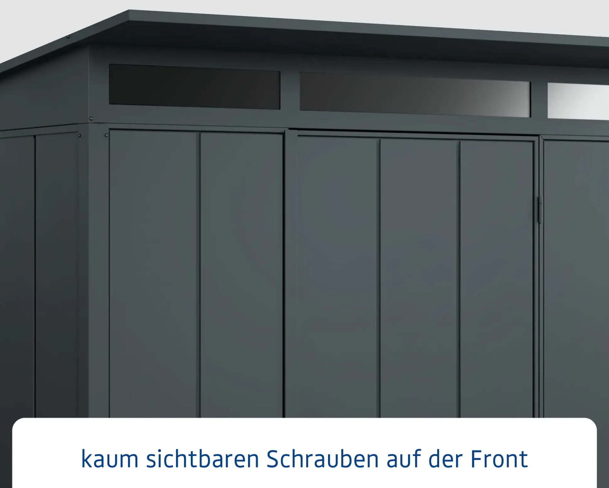 EcoStar Gerätehaus Elegant-P Typ 1 anthrazitgrau 247,9 x 153 x 228,6 cm