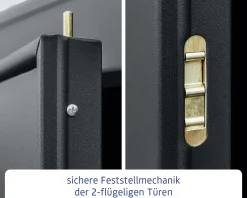 EcoStar Gerätehaus Elegant-P Typ 1 anthrazitgrau 247,9 x 153 x 228,6 cm