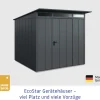 EcoStar Gerätehaus Elegant-P Typ 2 anthrazitgrau 247,9 x 283,4 x 232,3 cm