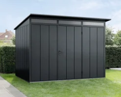 EcoStar Gerätehaus Elegant-P Typ 3 anthrazitgrau 312,7 x 283,4 x 232,3 cm