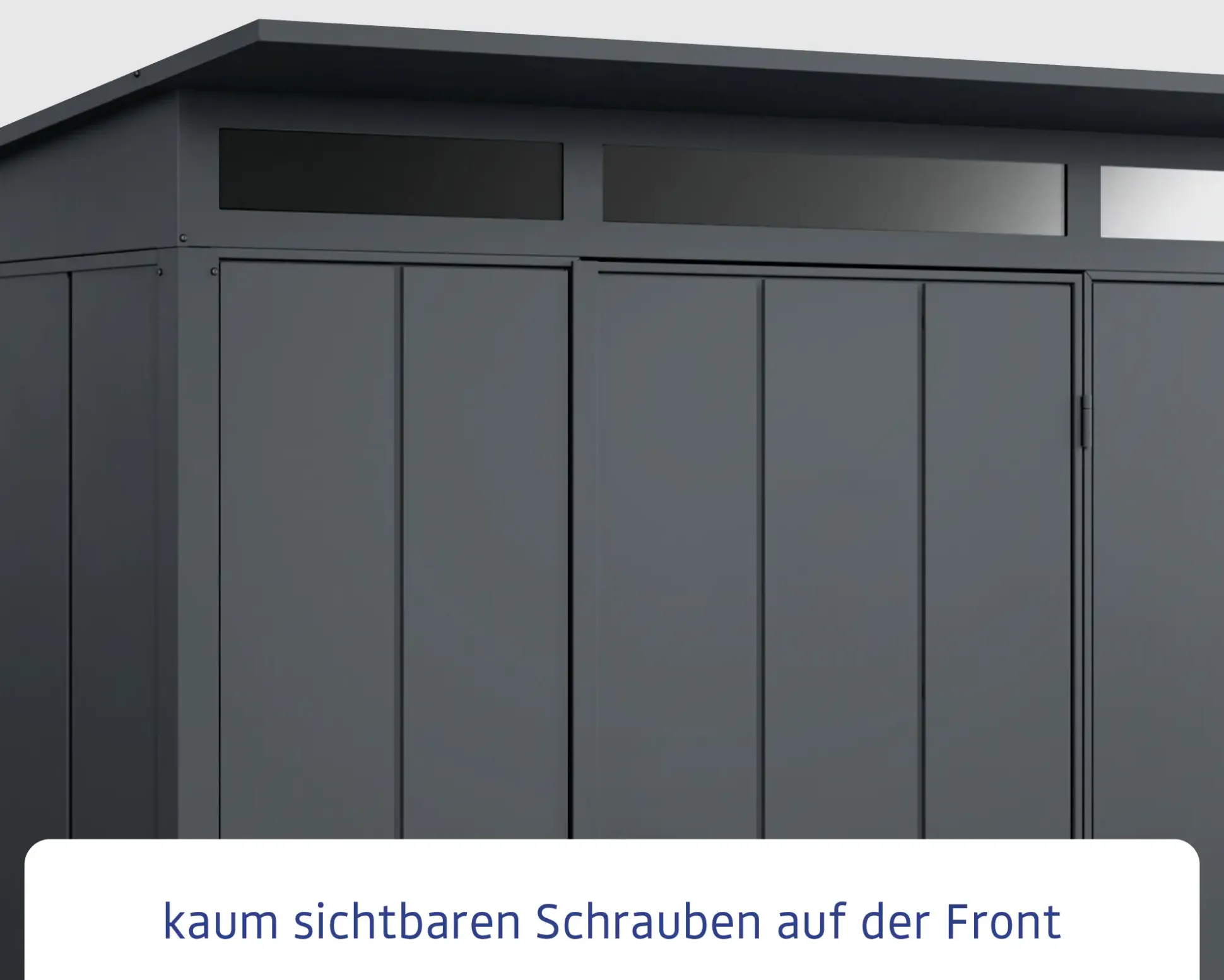 EcoStar Gerätehaus Elegant-P Typ 3 anthrazitgrau 312,7 x 283,4 x 232,3 cm
