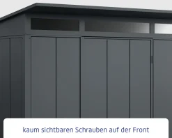 EcoStar Gerätehaus Elegant-P Typ 2 anthrazitgrau 247,9 x 283,4 x 232,3 cm
