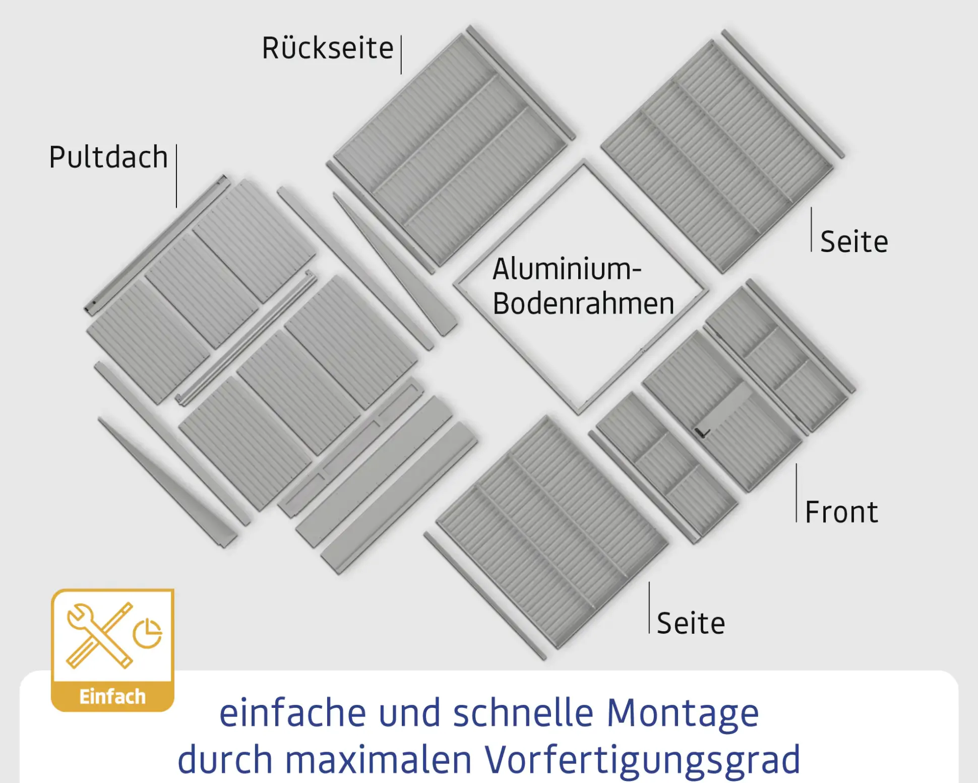EcoStar Gerätehaus Elegant-P Typ 3 moosgrün 312,7 x 283,4 x 232,3 cm