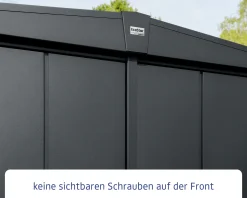 EcoStar Gerätehaus Elegant-S Typ 1 anthrazitgrau 1 flg 258,8 x 121,3 cm