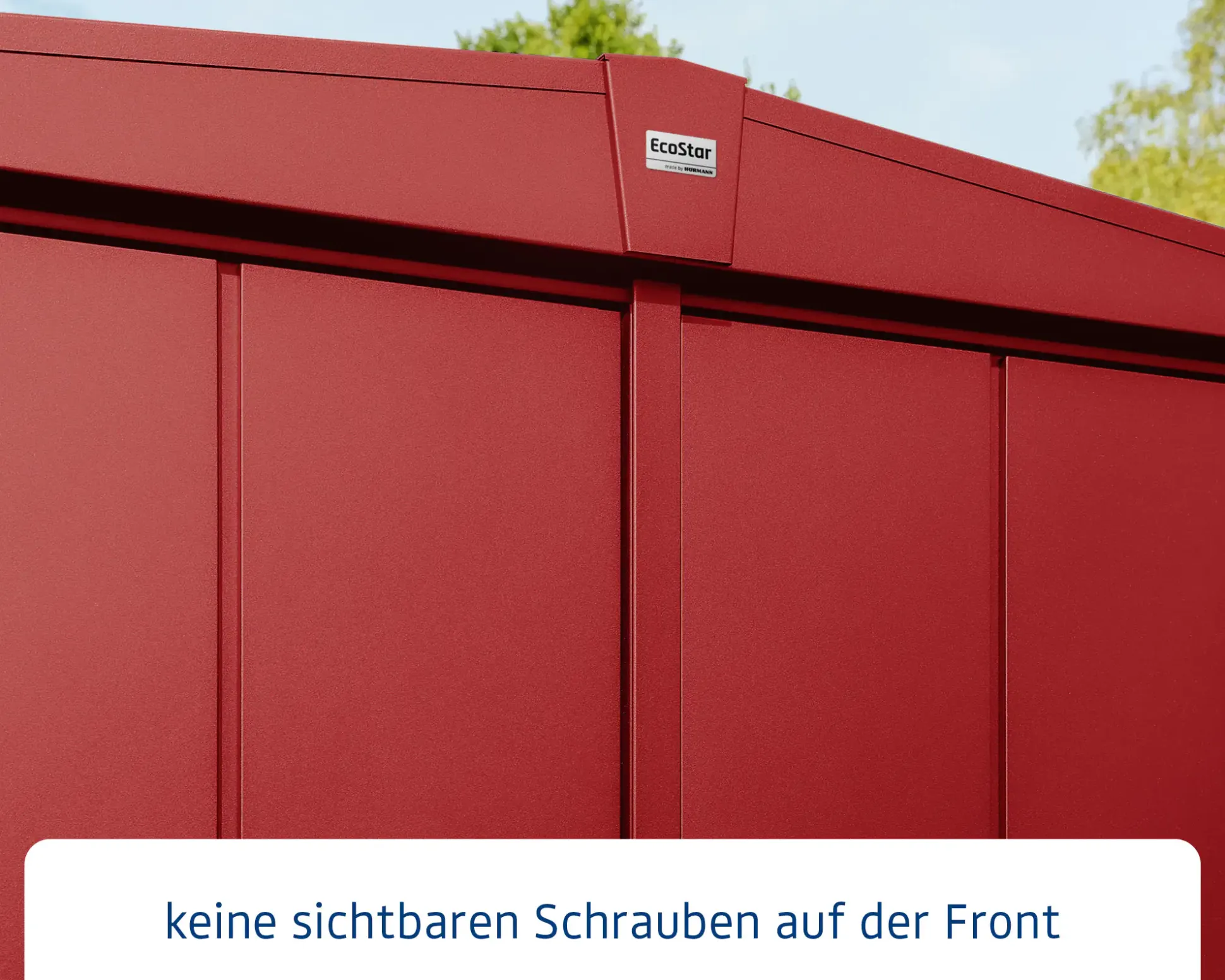 EcoStar Gerätehaus Elegant-S Typ 2 purpurrot 1 flg 258,8 x 247,7 x 216 cm