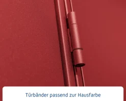 EcoStar Gerätehaus Elegant-S Typ 2 purpurrot 1 flg 258,8 x 247,7 x 216 cm