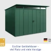 EcoStar Gerätehaus Elegant-P Typ 3 moosgrün 312,7 x 283,4 x 232,3 cm