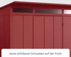 EcoStar Gerätehaus Elegant-P Typ 3 purpurrot 312,7 x 283,4 x 232,3 cm