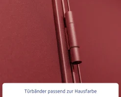 EcoStar Gerätehaus Elegant-P Typ 3 purpurrot 312,7 x 283,4 x 232,3 cm