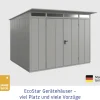 EcoStar Gerätehaus Elegant-P,Typ 3 312,7 x 283,4 x 232,3 cm graualuminium