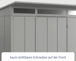 EcoStar Gerätehaus Elegant-P,Typ 3 312,7 x 283,4 x 232,3 cm graualuminium