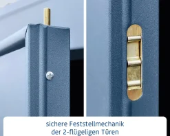 EcoStar Gerätehaus Elegant-P Typ 1 taubenblau 247,9 x 153 x 228,6 cm