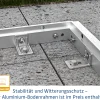 EcoStar Gerätehaus Elegant-S Typ 1 graualuminium 1 flg 258,8 x 121,3 cm