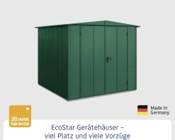 EcoStar Gerätehaus Elegant-S Typ 2 258,8 x 247,7 x 216 cm moosgrün