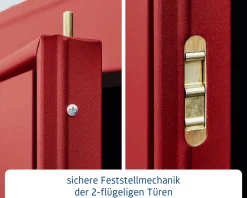 EcoStar Gerätehaus Trend-P Typ 3 purpurrot 312,7 x 283,4 x 232,3 cm