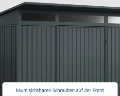 EcoStar Gerätehaus Trend-P Typ 3 anthrazitgrau 312,7 x 283,4 x 232,3 cm