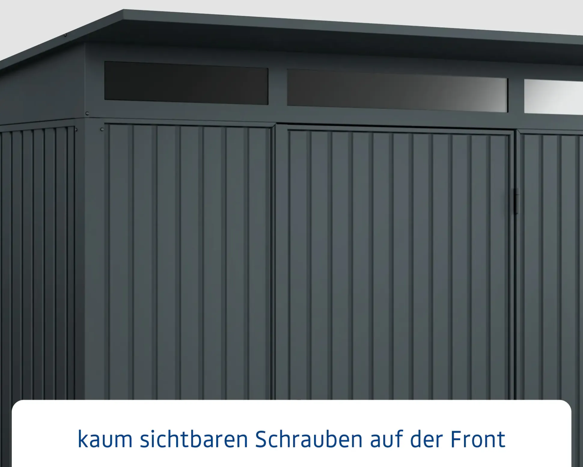 EcoStar Gerätehaus Trend-P Typ 3 anthrazitgrau 312,7 x 283,4 x 232,3 cm