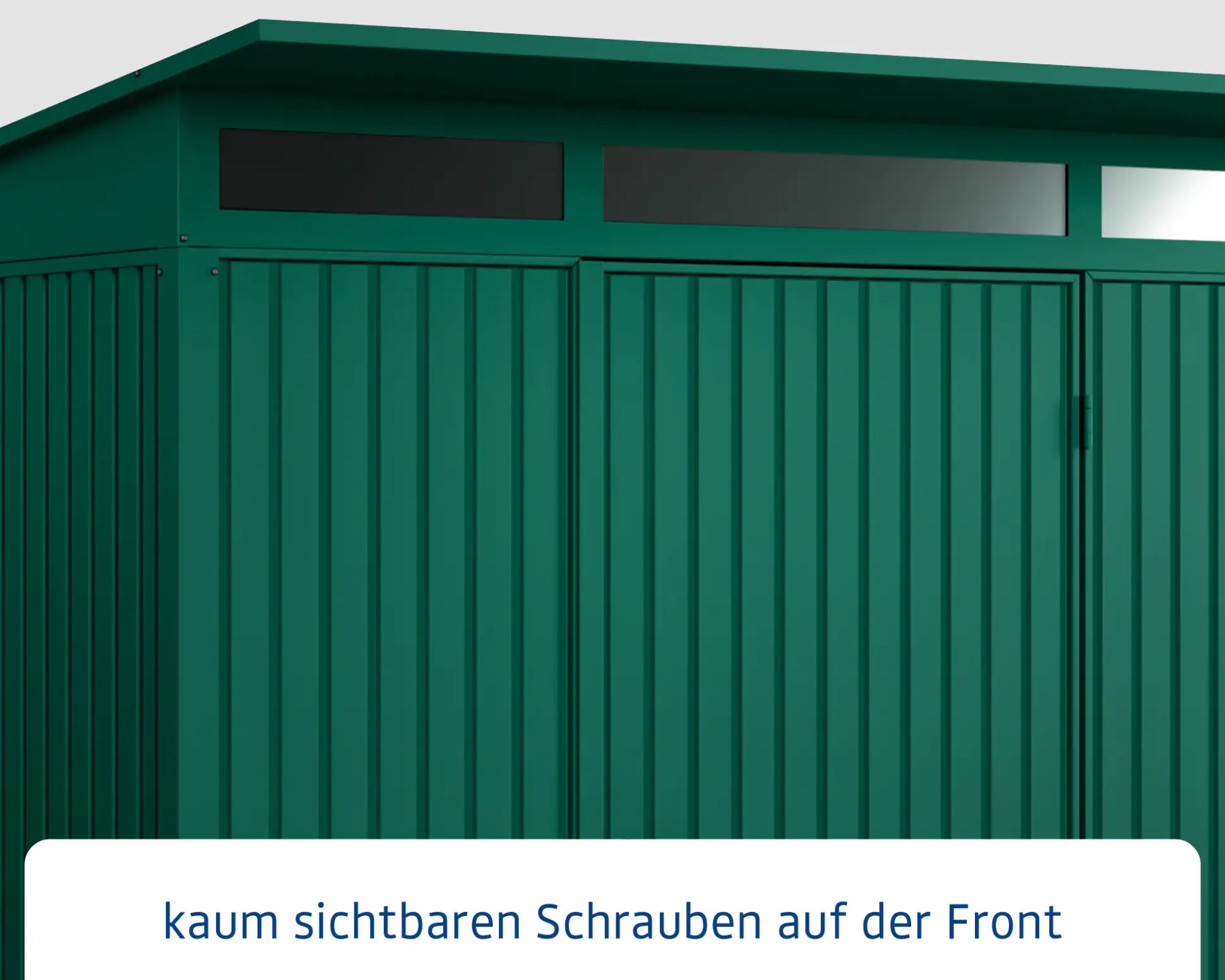 EcoStar Gerätehaus Trend-P Typ 3 moosgrün 312,7 x 283,4 x 232,3 cm