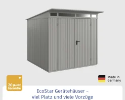 EcoStar Gerätehaus Trend-P Typ 2 247,9 x 283,4 x 232,3 cm graualuminium