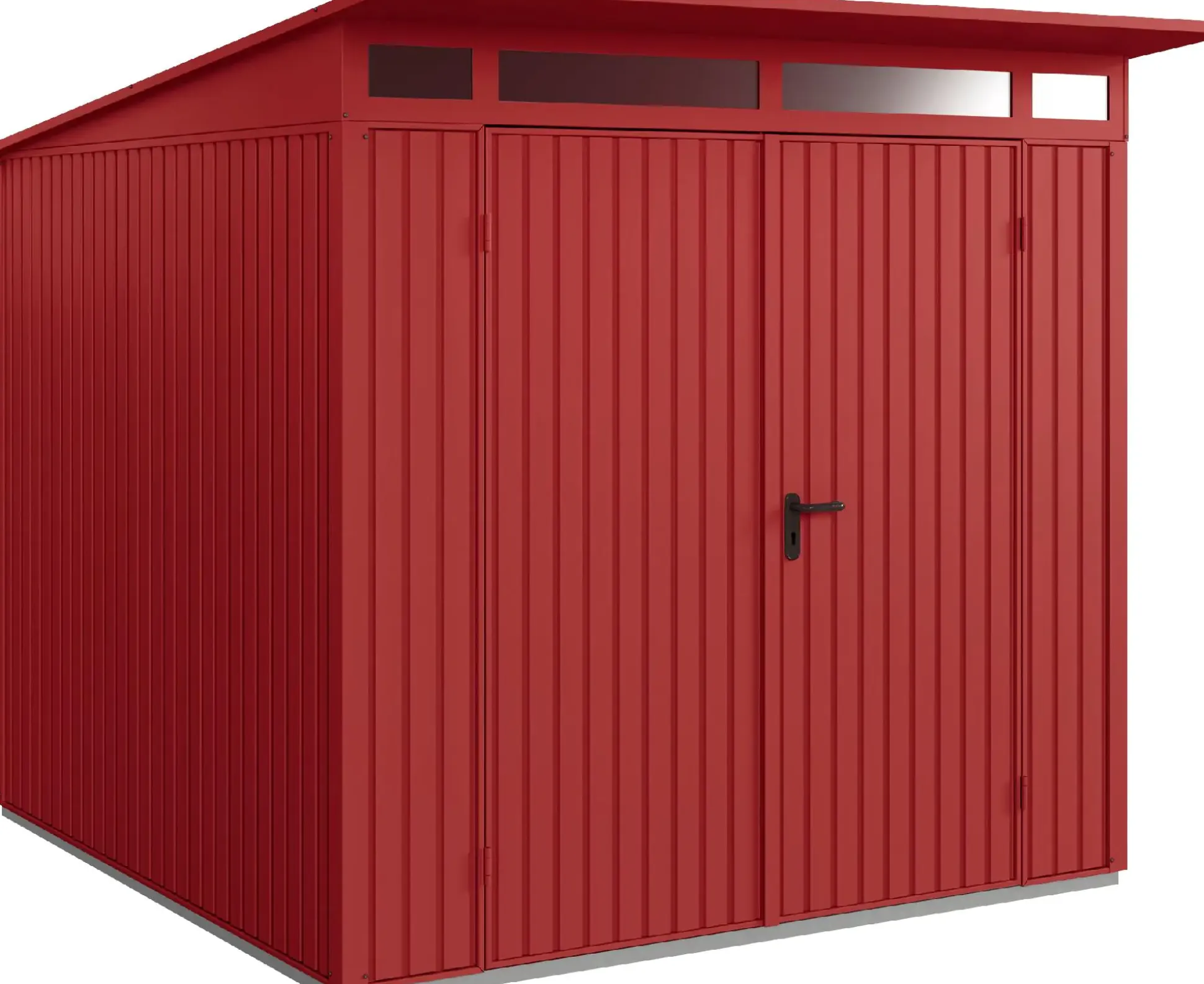 EcoStar Gerätehaus Trend-P Typ 2 purpurrot 247,9 x 283,4 x 232,3 cm