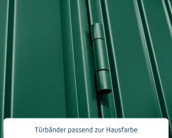 EcoStar Gerätehaus Trend-P Typ 2 moosgrün 247,9 x 283,4 x 232,3 cm