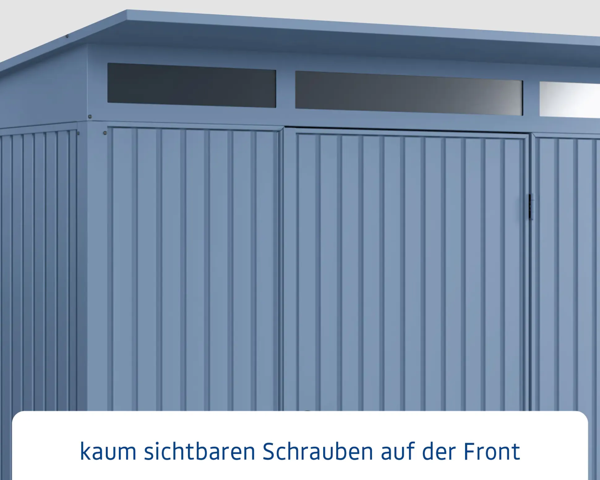 EcoStar Gerätehaus Trend-P Typ 2 taubenblau 247,9 x 283,4 x 232,3 cm