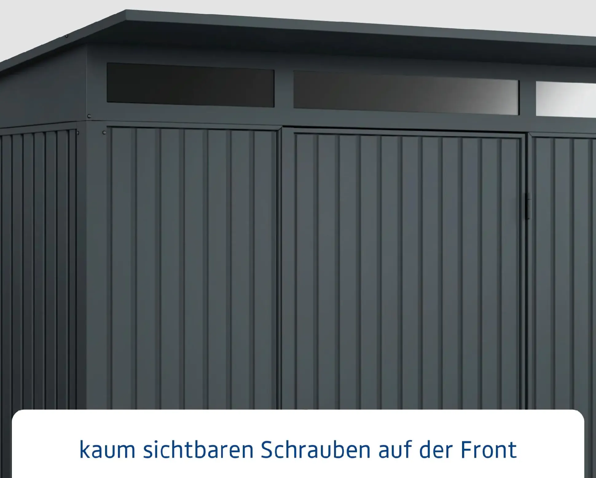 EcoStar Gerätehaus Trend-P Typ 1 anthrazitgrau 247,9 x 153 x 228,6 cm
