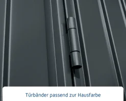 EcoStar Gerätehaus Trend-P Typ 1 anthrazitgrau 247,9 x 153 x 228,6 cm