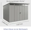 EcoStar Gerätehaus Trend-P Typ 3 purpurrot 312,7 x 283,4 x 232,3 cm