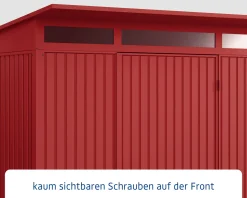EcoStar Gerätehaus Trend-P Typ 3 purpurrot 312,7 x 283,4 x 232,3 cm