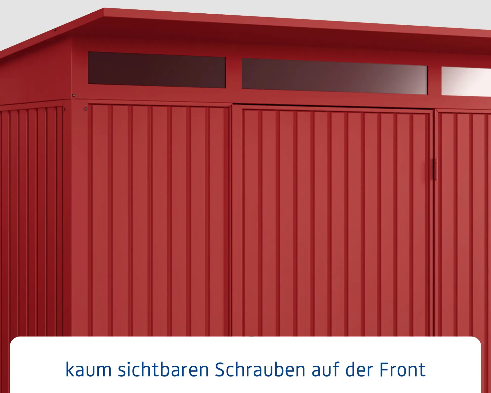 EcoStar Gerätehaus Trend-P Typ 3 purpurrot 312,7 x 283,4 x 232,3 cm