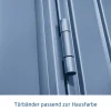 EcoStar Gerätehaus Trend-P Typ 1 taubenblau 247,9 x 153 x 228,6 cm