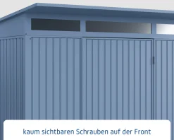 EcoStar Gerätehaus Trend-P Typ 1 taubenblau 247,9 x 153 x 228,6 cm