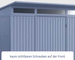 EcoStar Gerätehaus Trend-P Typ 1 taubenblau 247,9 x 153 x 228,6 cm