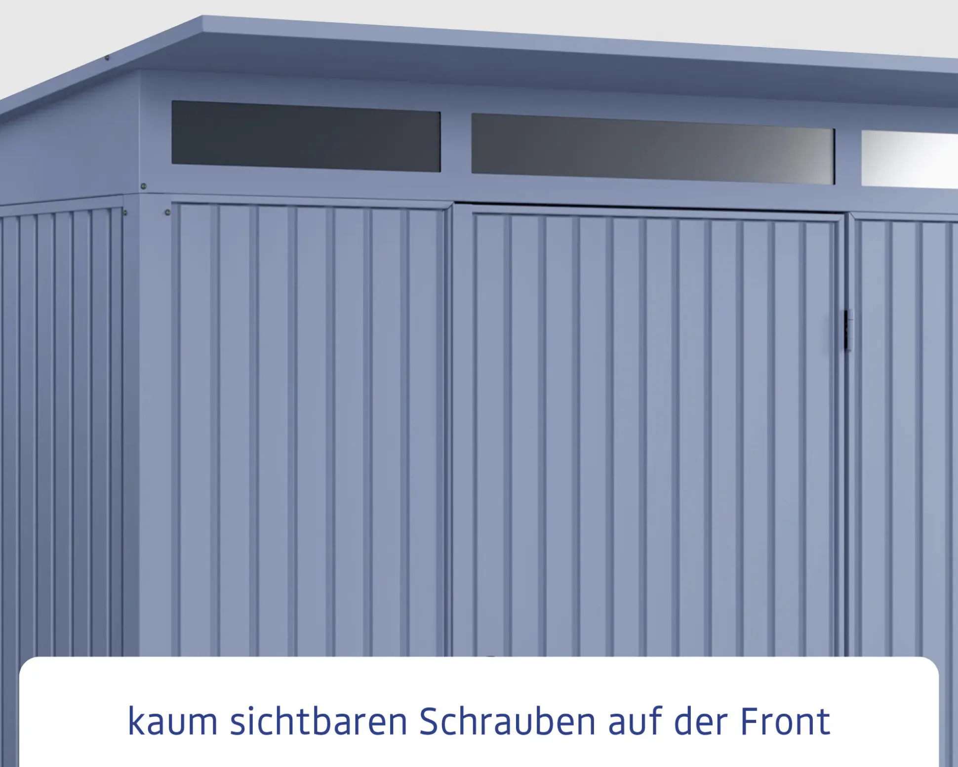 EcoStar Gerätehaus Trend-P Typ 1 taubenblau 247,9 x 153 x 228,6 cm