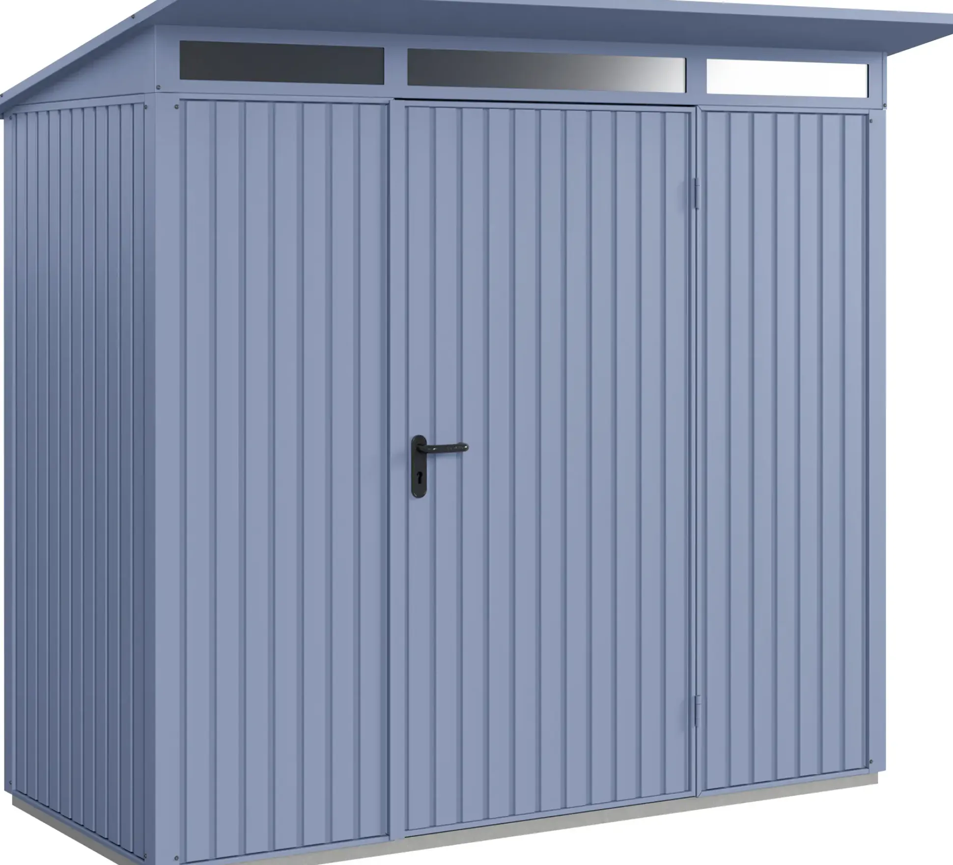 EcoStar Gerätehaus Trend-P Typ 1 taubenblau 247,9 x 153 x 228,6 cm