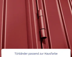 Ecostar Gerätehaus Trend-S Typ 1 258,8 x 121,3 x 216 cm purpurrot