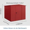 EcoStar Gerätehaus Trend-S Typ 2 258,8 x 247,7 x 216 cm v
