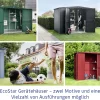 EcoStar Gerätehaus Trend-S Typ 2 258,8 x 247,7 x 216 cm purpurrot