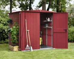 EcoStar Gerätehaus Trend-S Typ 2 258,8 x 247,7 x 216 cm purpurrot