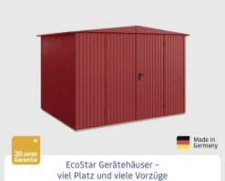 EcoStar Gerätehaus Trend-S Typ 3 purpurrot 323,6 x 247,7 x 219,4 cm