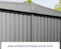 EcoStar Gerätehaus Trend-S Typ 1 258,8 x 121,3 x 216 cm graualuminium
