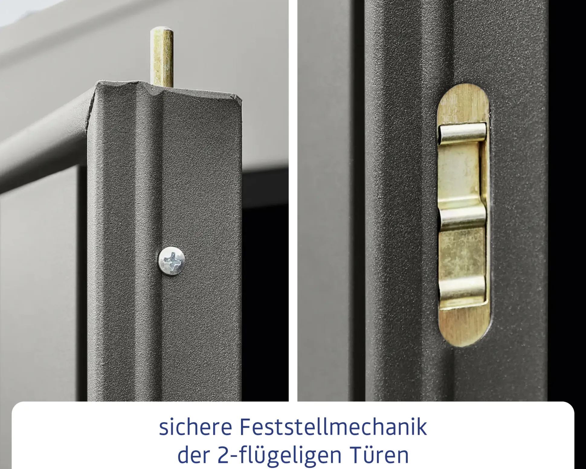 EcoStar Gerätehaus Trend-S Typ 1 258,8 x 121,3 x 216 cm graualuminium