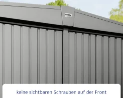 EcoStar Gerätehaus Trend-S Typ 2 258,8 x 247,7 x 216 cm graualuminium