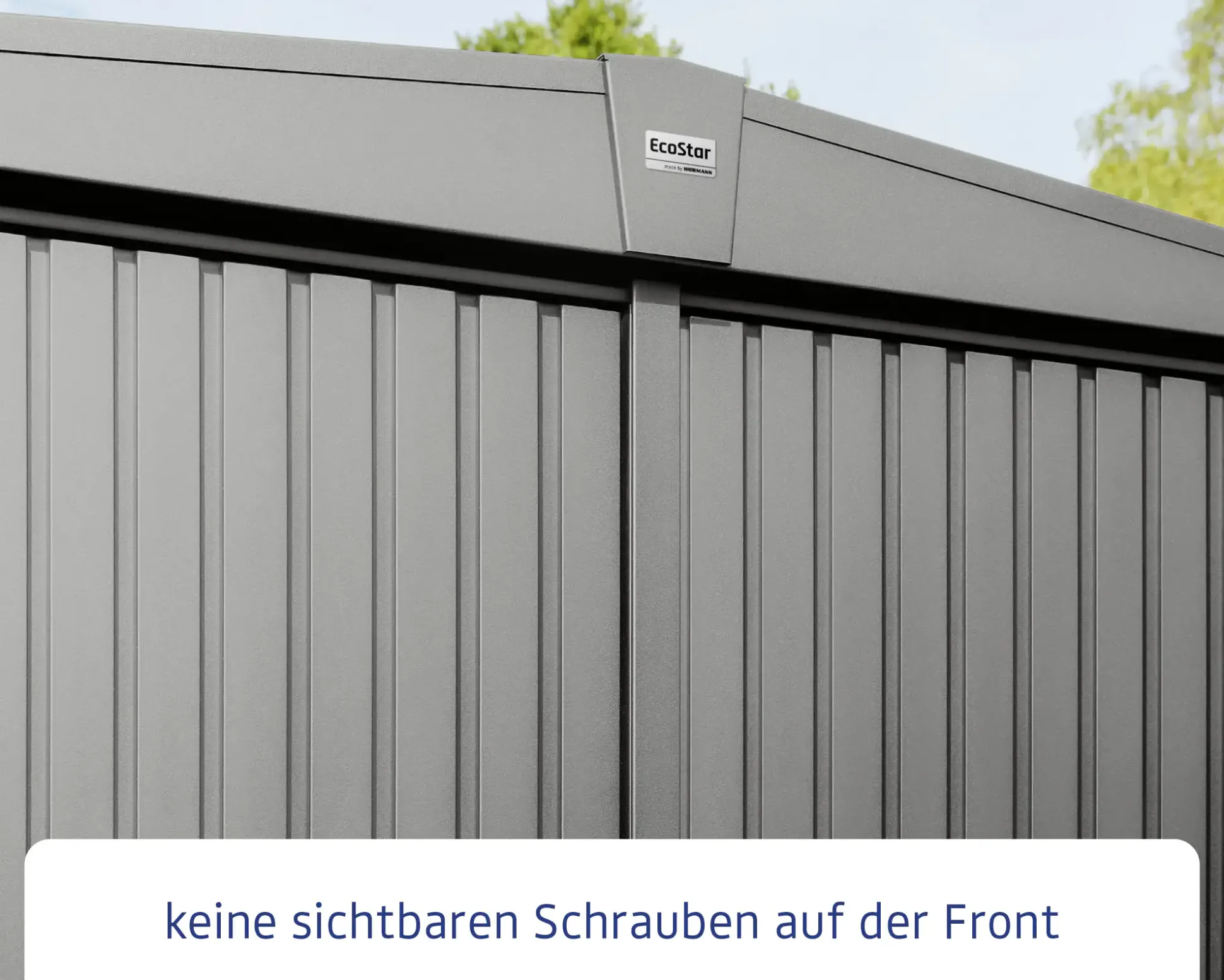 EcoStar Gerätehaus Trend-S Typ 2 258,8 x 247,7 x 216 cm graualuminium