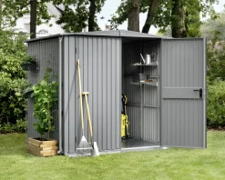 EcoStar Gerätehaus Trend-S Typ 2 258,8 x 247,7 x 216 cm graualuminium