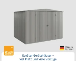 EcoStar Gerätehaus Trend-S Typ 3 323,6 x 247,7 x 219,4 cm graualuminium
