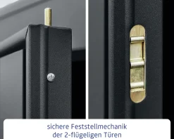 EcoStar Gerätehaus Trend-S Typ 1 258,8 x 121,3 x 216 cm anthrazitgrau