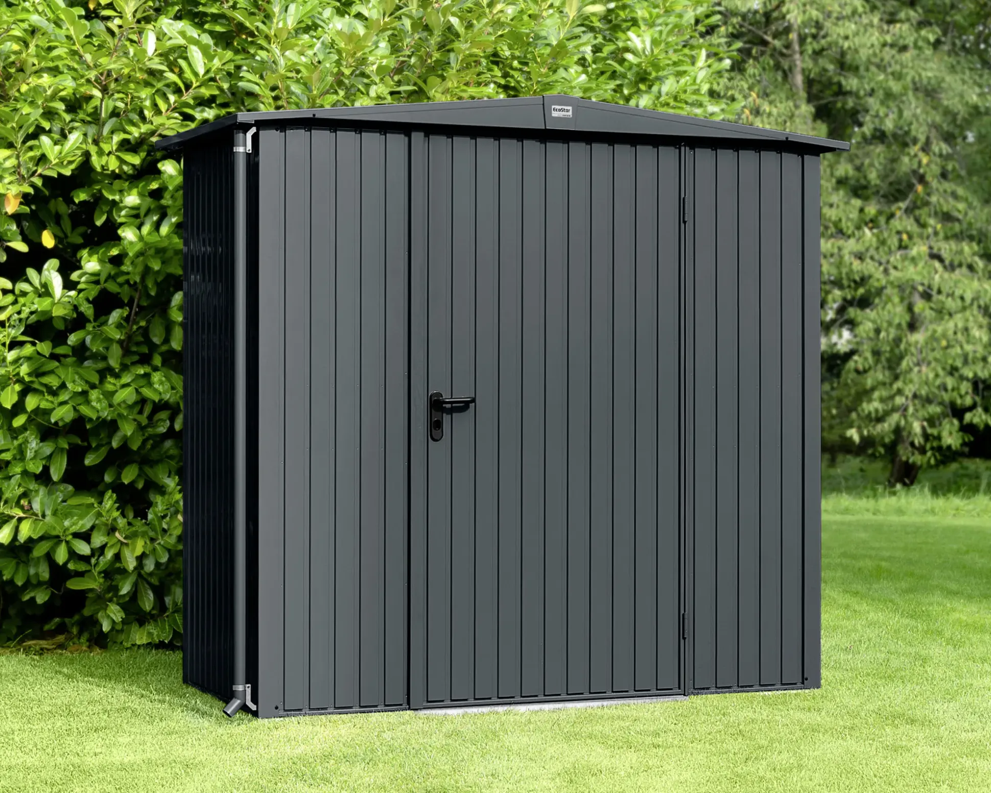 EcoStar Gerätehaus Trend-S Typ 1 258,8 x 121,3 x 216 cm anthrazitgrau