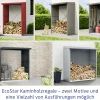 Ecostar Kaminholzregal Elegant-V Typ 2, purpurrot, mit Verstrebung